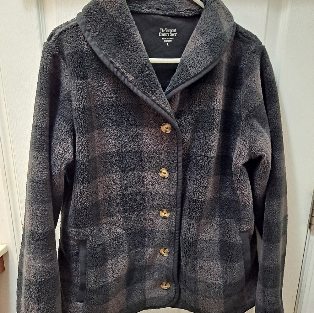 Vermont Country Store Women's Ultrasoft Fleece Button-Front Jacket